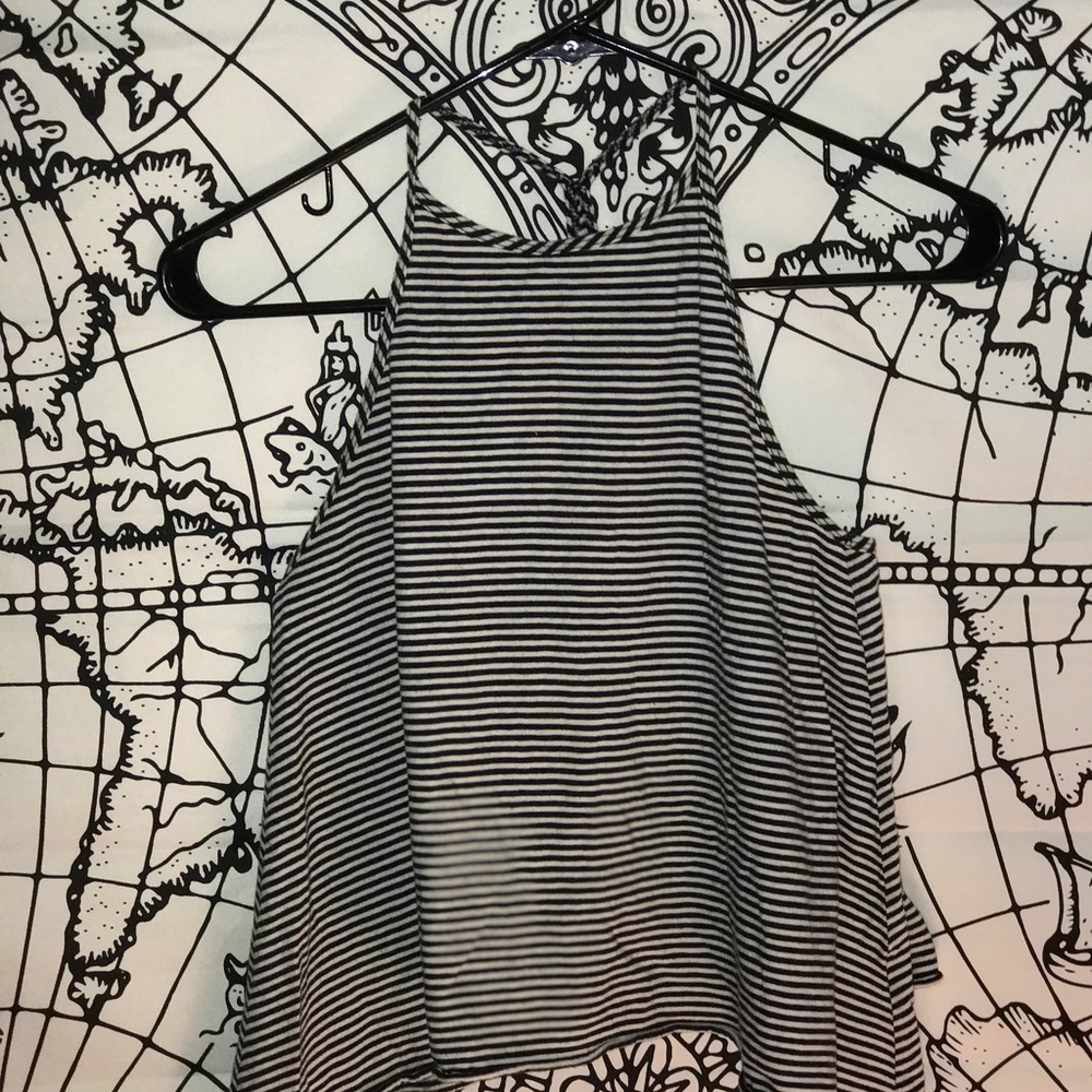 hollister halter/racer back stripe tee. Sz. XS